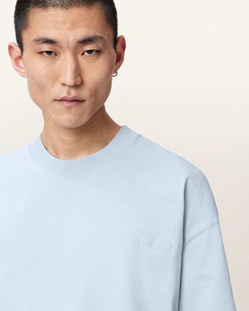 AllSaints Odyssey Oversized Short Sleeve Crew T Shirt Blushed Pink
