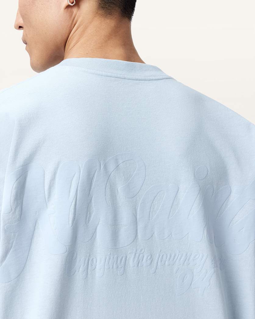 AllSaints Odyssey Oversized Short Sleeve Crew T Shirt Blushed Pink