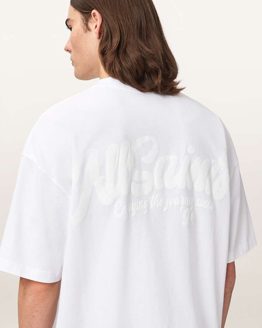 AllSaints Odyssey Oversized Short Sleeve Crew T Shirt Blushed Pink