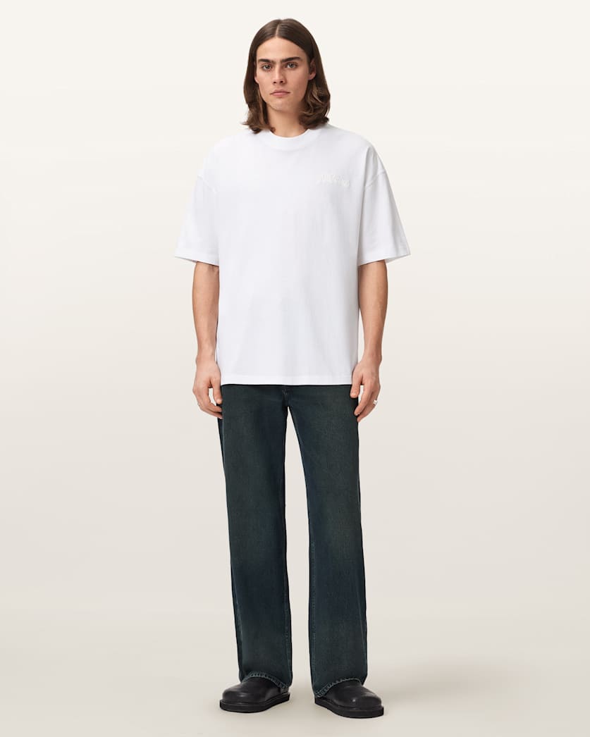 AllSaints Odyssey Oversized Short Sleeve Crew T Shirt Blushed Pink