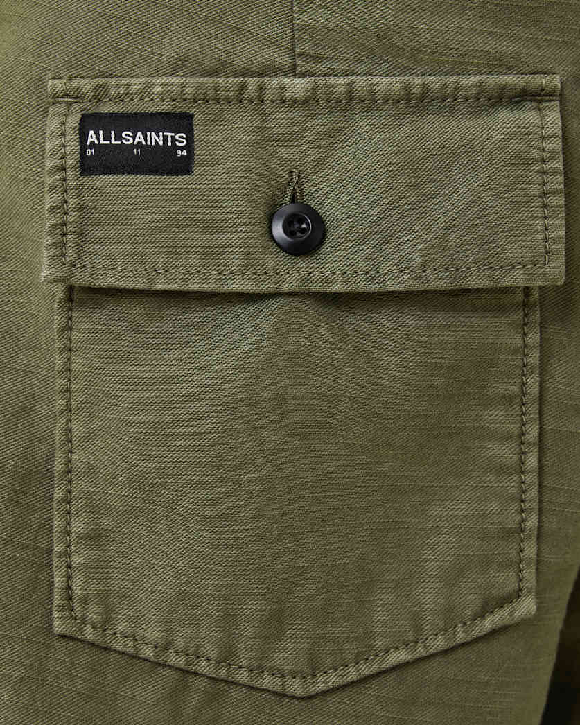 AllSaints Talbot Straight Leg Shorts Eden Green