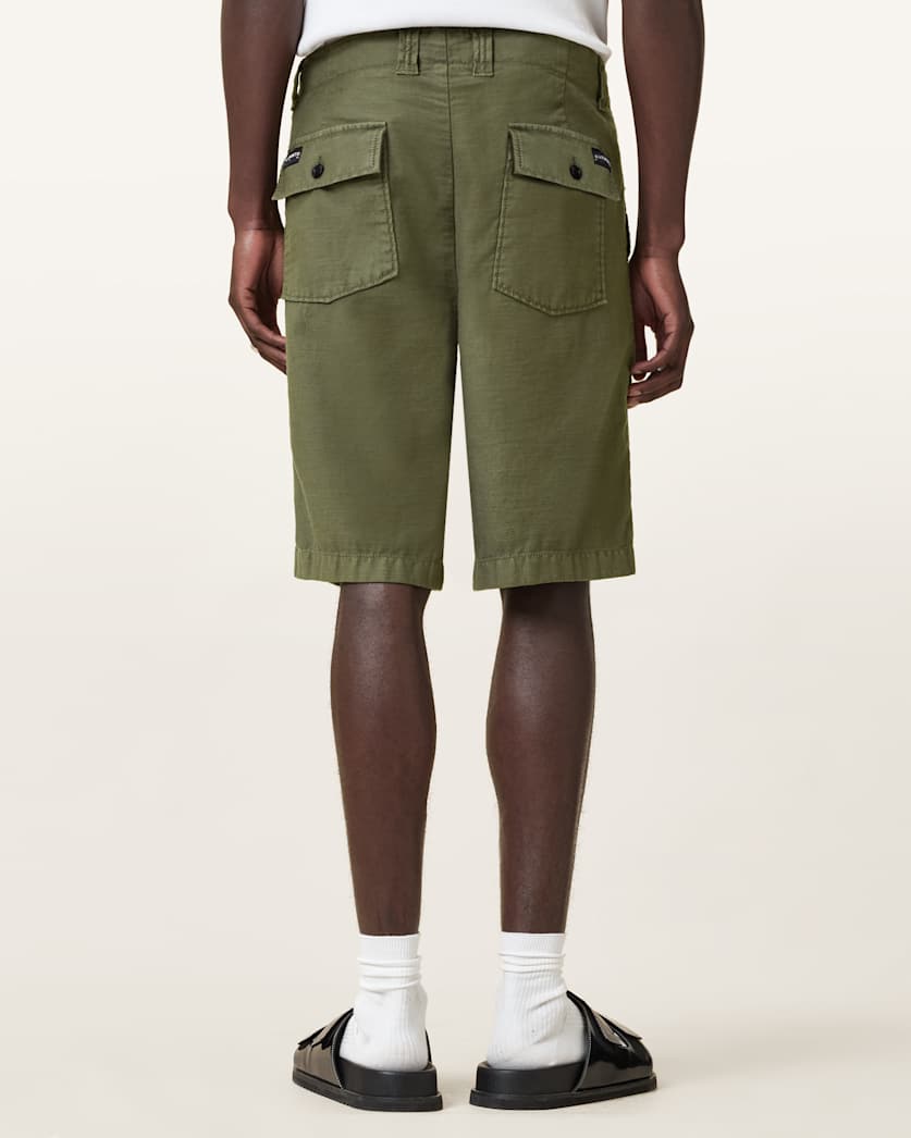 AllSaints Talbot Straight Leg Shorts Eden Green