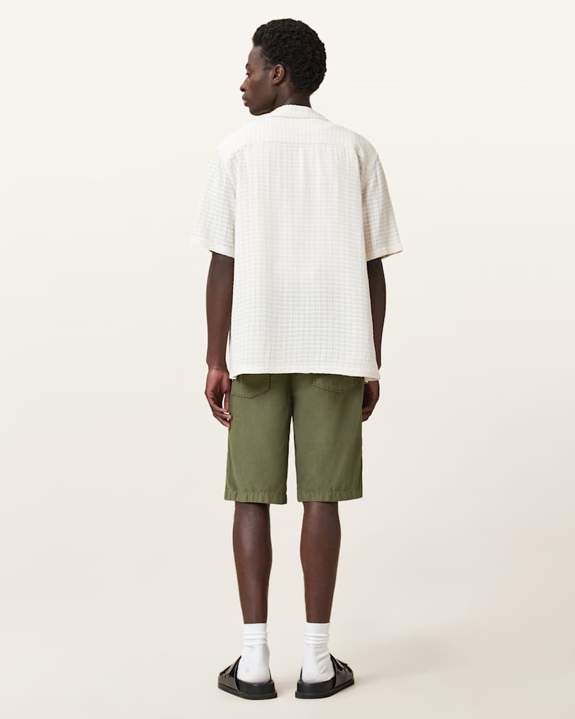AllSaints Talbot Straight Leg Shorts Eden Green