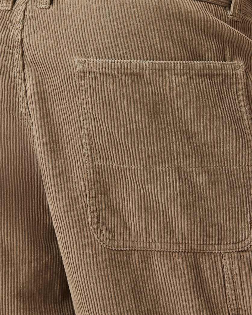 AllSaints Dustan Corduroy Workwear Trousers Gull Brown