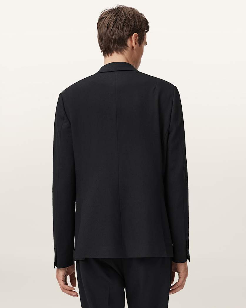 AllSaints Germain Satin Single Breasted Blazer Black