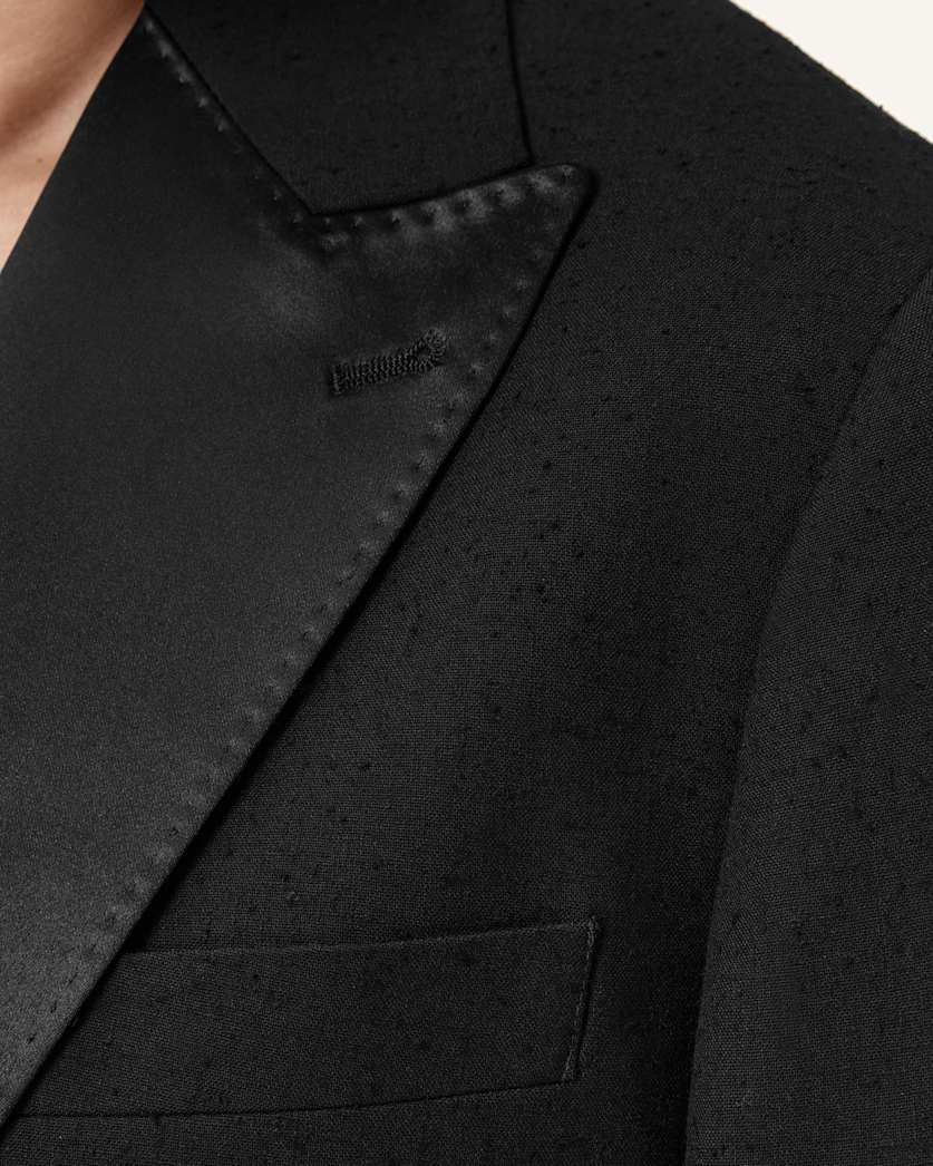 AllSaints Germain Satin Single Breasted Blazer Black
