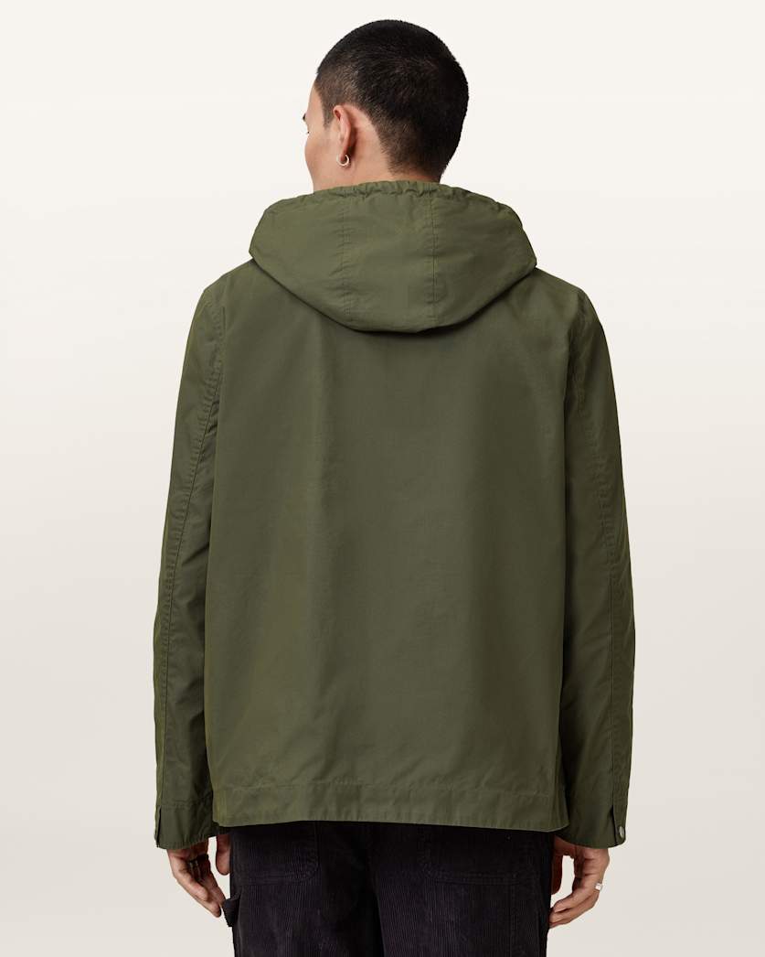 AllSaints Morton Hooded Jacket Khaki Green