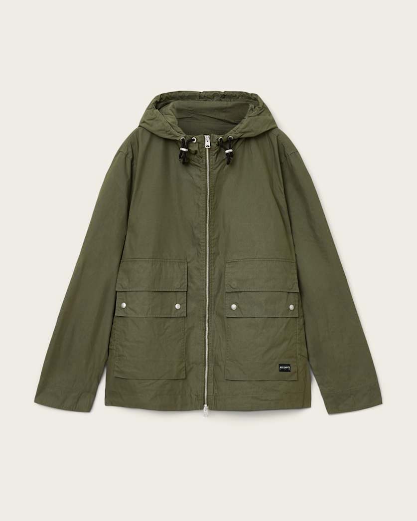AllSaints Morton Hooded Jacket Khaki Green
