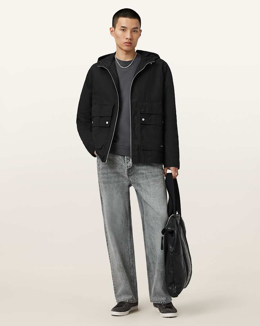 AllSaints Morton Hooded Jacket Khaki Green