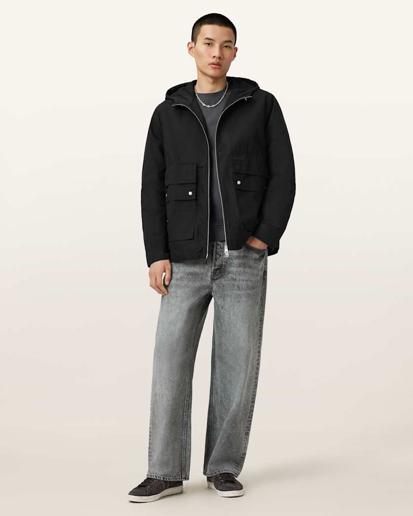 AllSaints Morton Hooded Jacket Khaki Green
