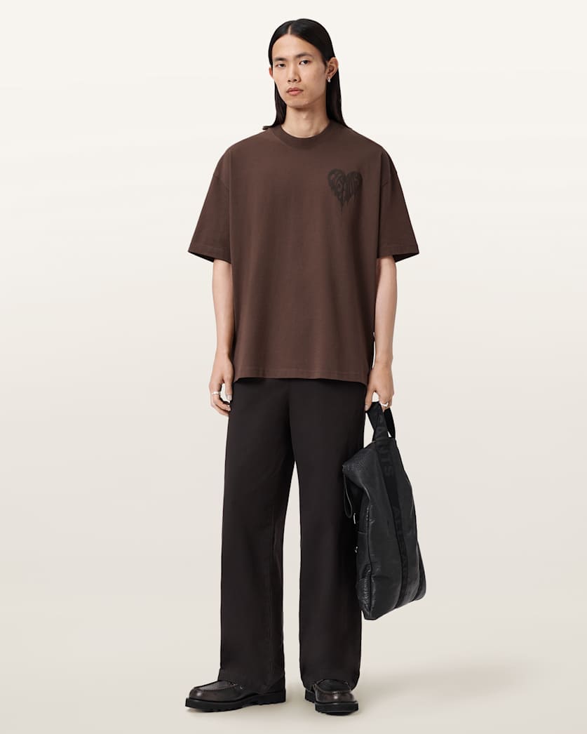AllSaints Trip Short Sleeve T Shirt Bitter Brown