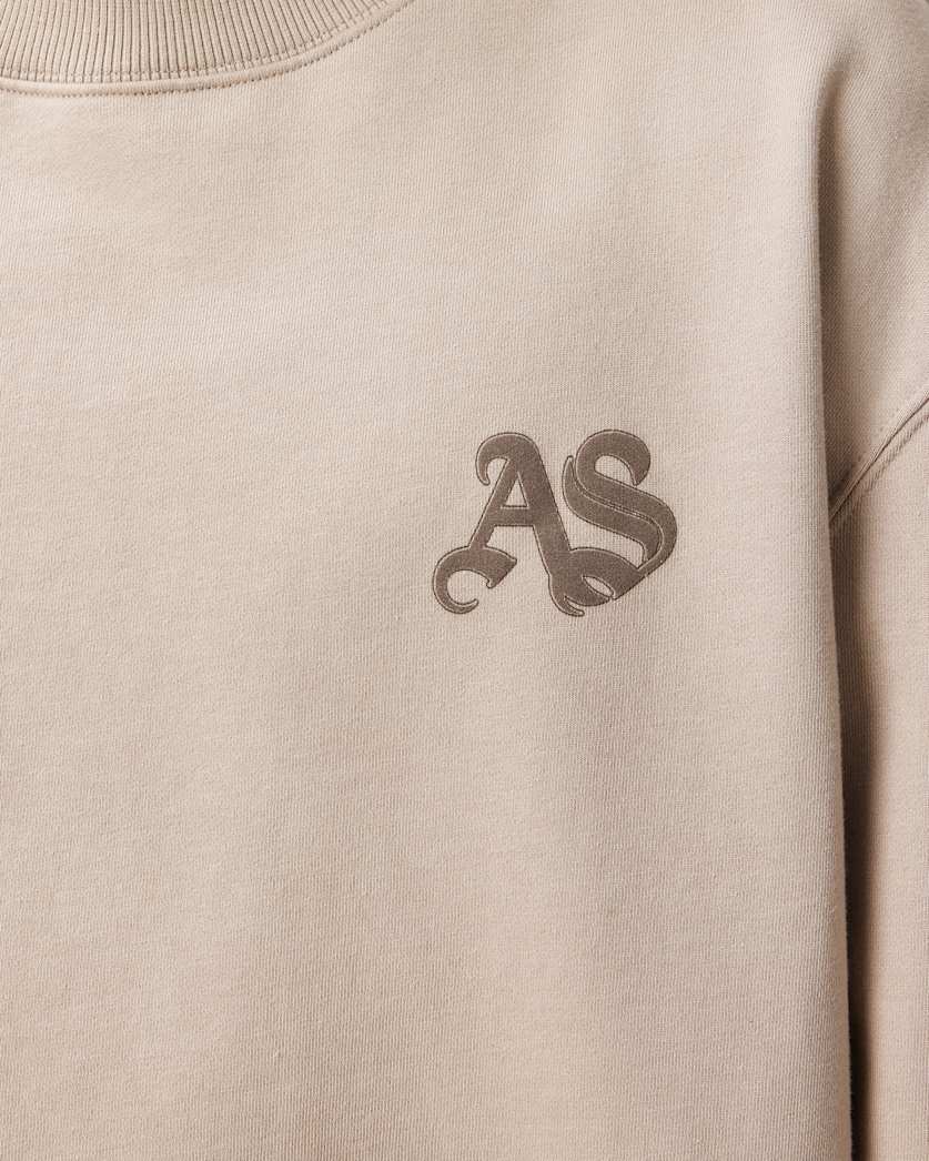 AllSaints Icon Boxy Crew Neck Sweatshirt Dark Steel Blue