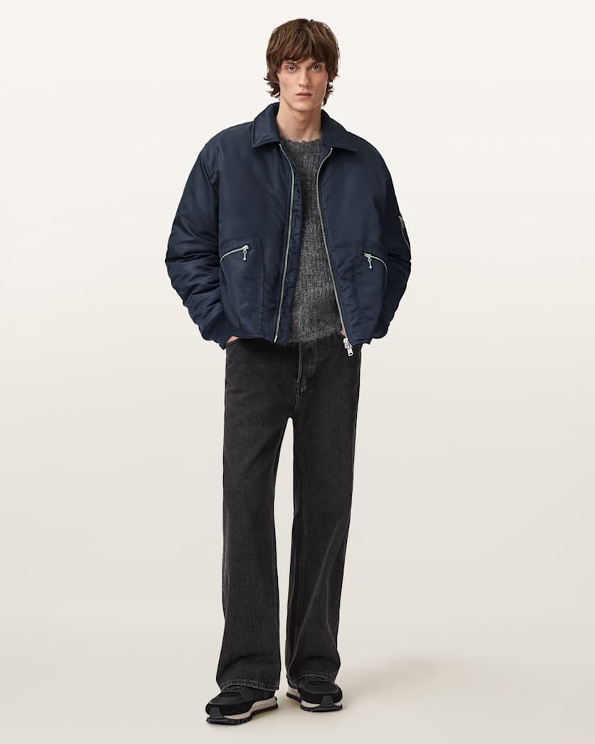 AllSaints Fallon Bomber Jacket Khaki Brown