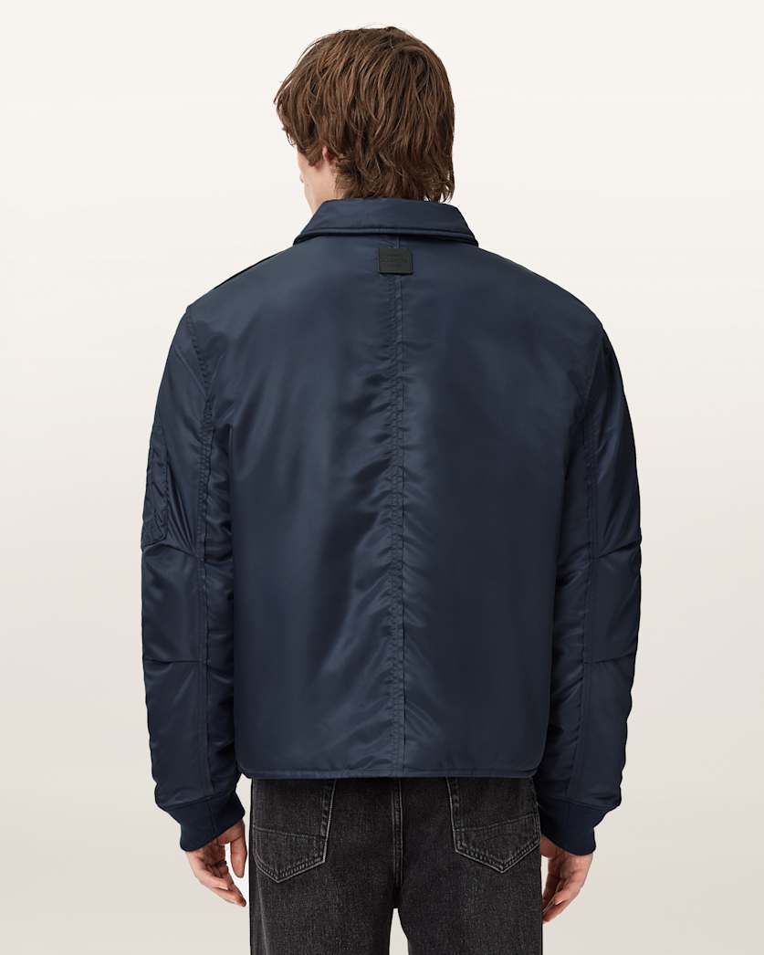 AllSaints Fallon Bomber Jacket Khaki Brown