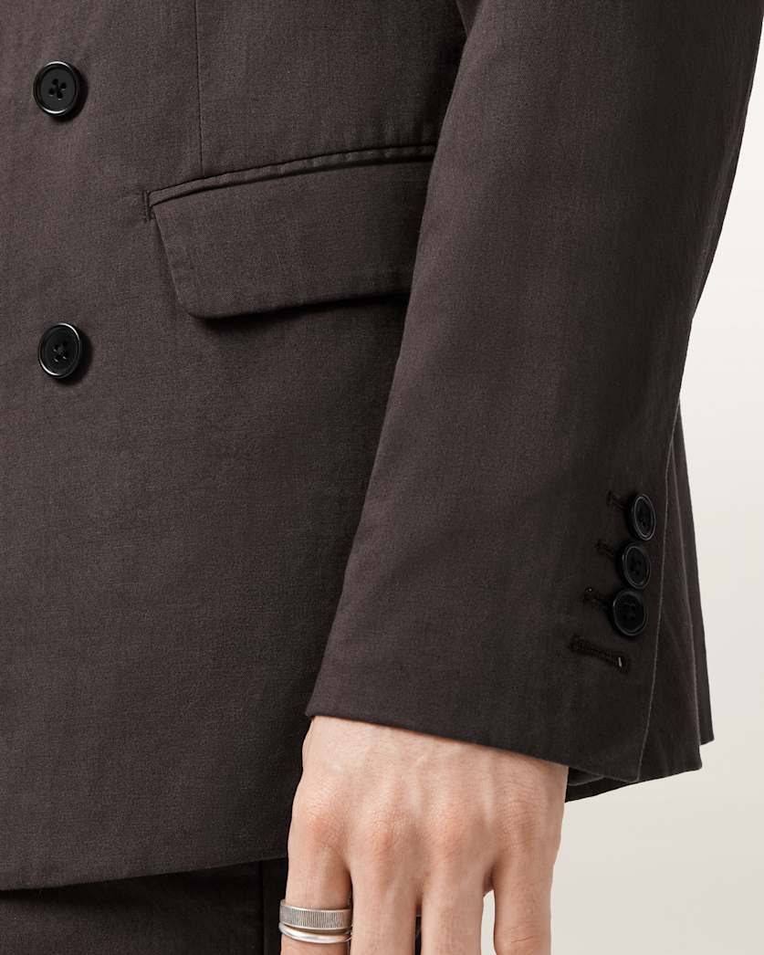 AllSaints Newton Double Breasted Blazer Baked Brown