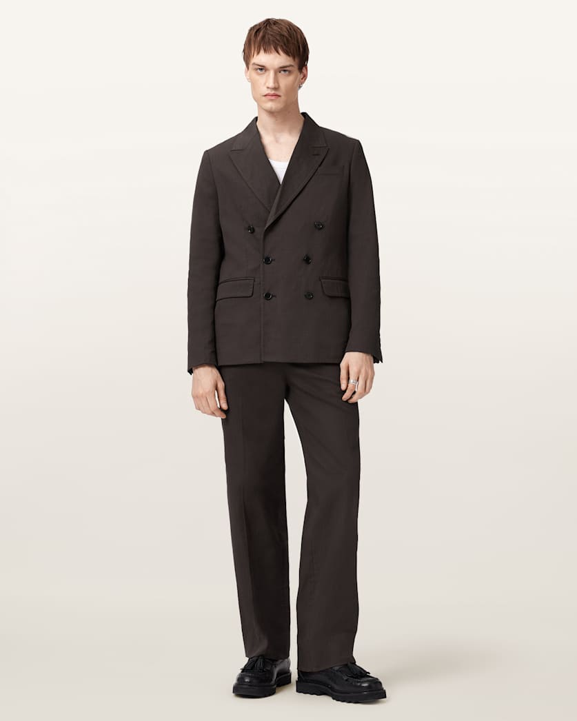 AllSaints Newton Double Breasted Blazer Baked Brown