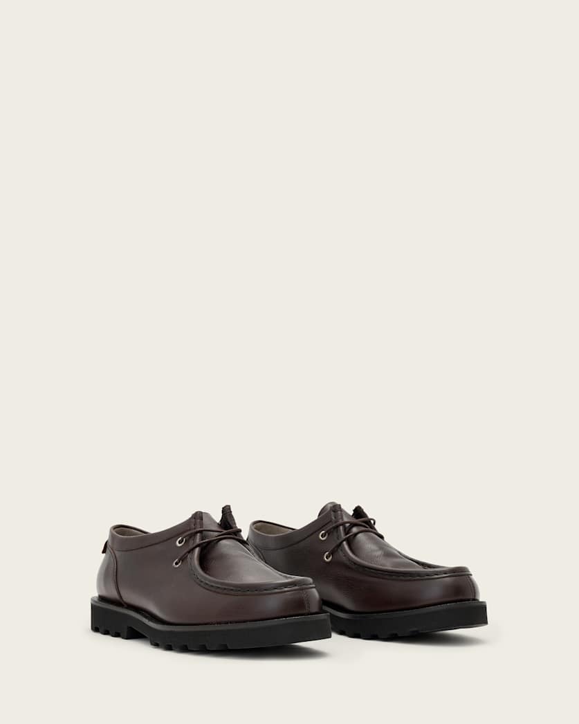 AllSaints Skiff Apron Leather Shoes Oxblood Red