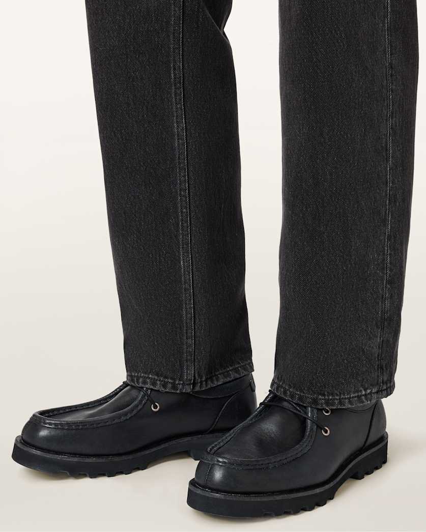 AllSaints Skiff Apron Leather Shoes Oxblood Red
