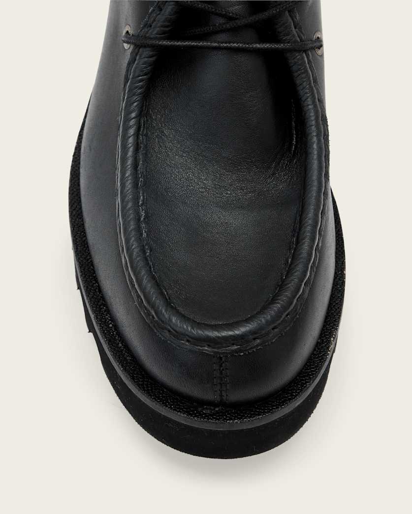 AllSaints Skiff Apron Leather Shoes Oxblood Red