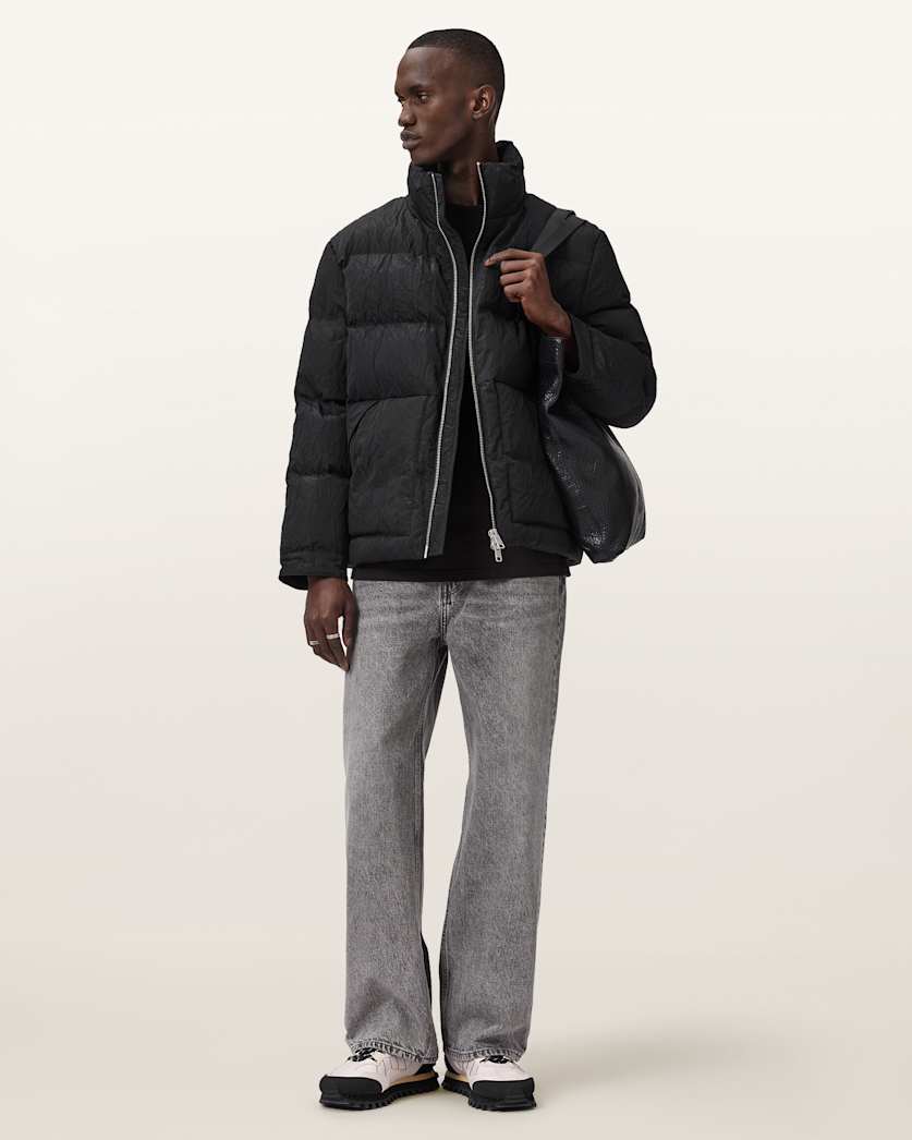 AllSaints Pulse Quilted Puffer Jacket Black
