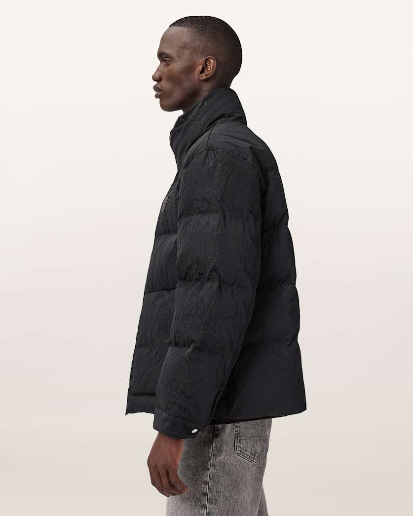 AllSaints Pulse Quilted Puffer Jacket Black