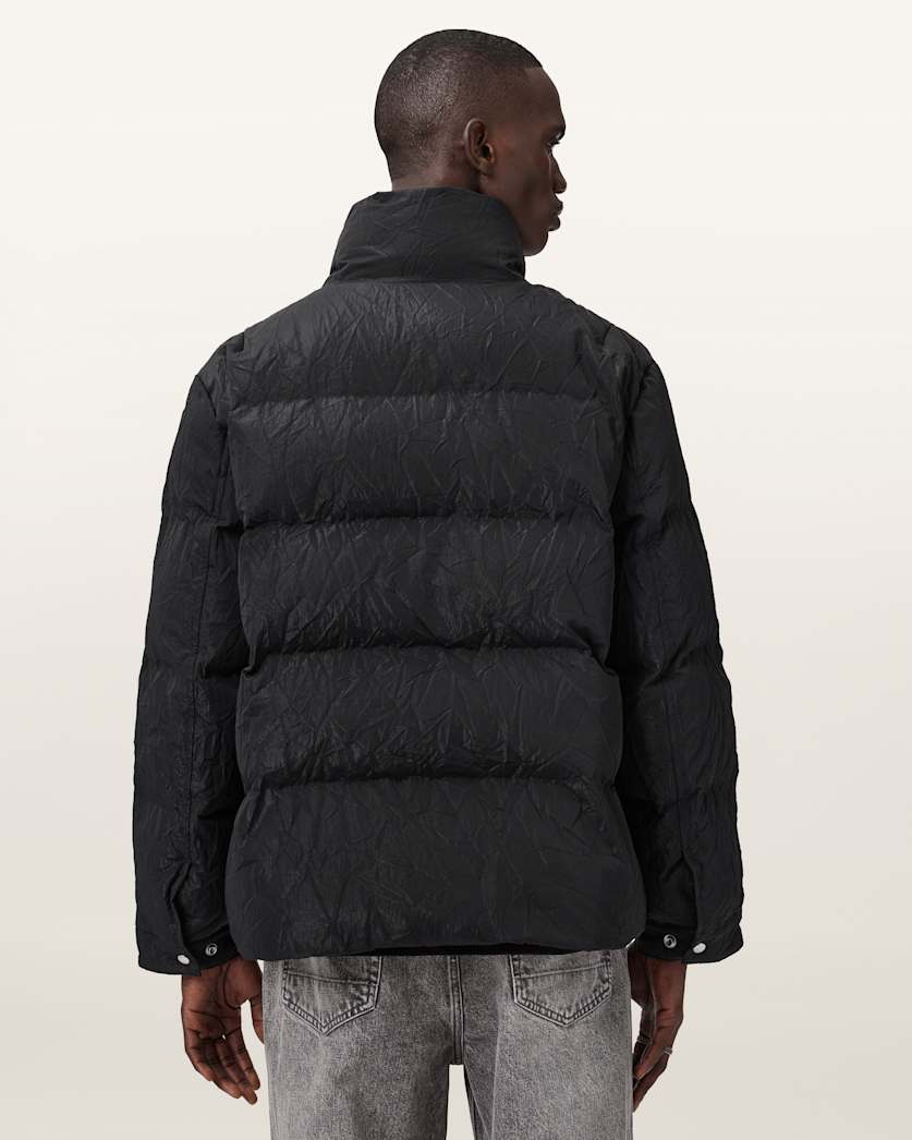 AllSaints Pulse Quilted Puffer Jacket Black