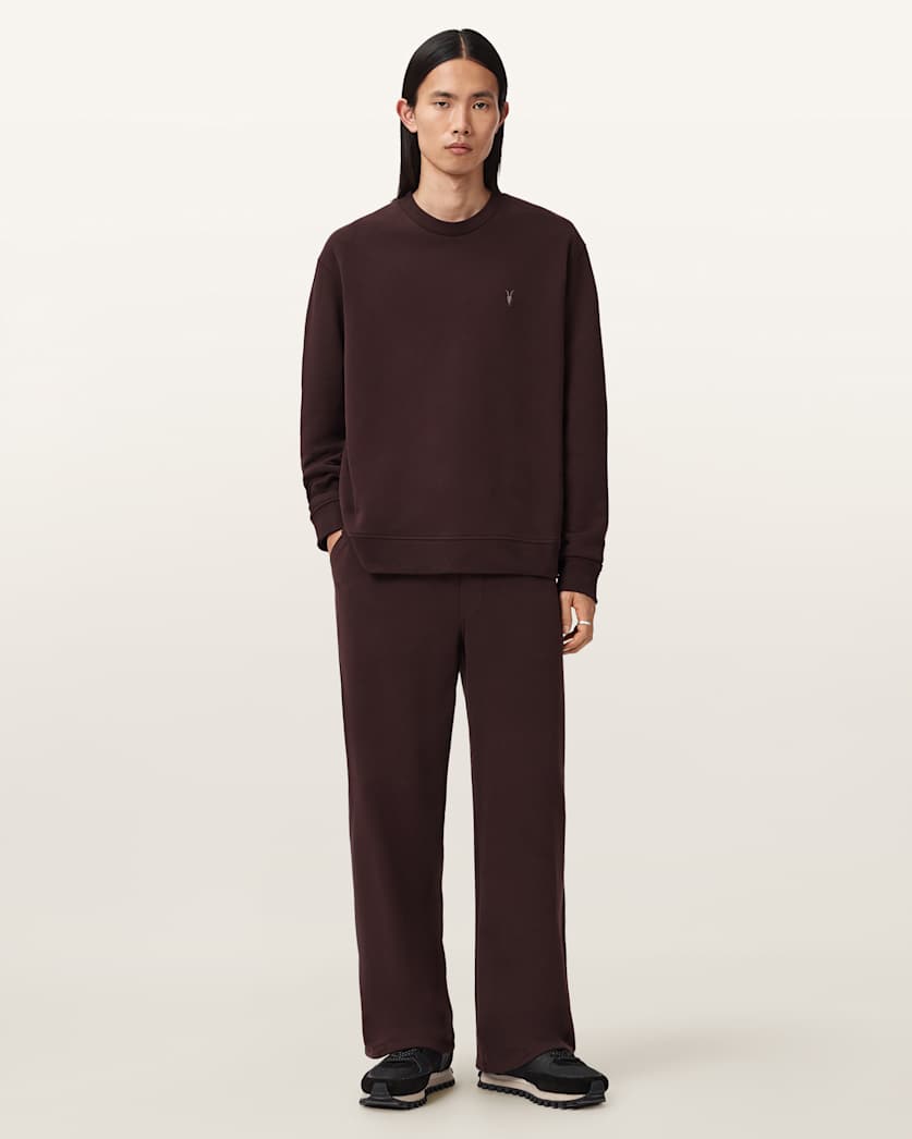 AllSaints Asher Ramskull Boxy Sweatshirt Misty Blue