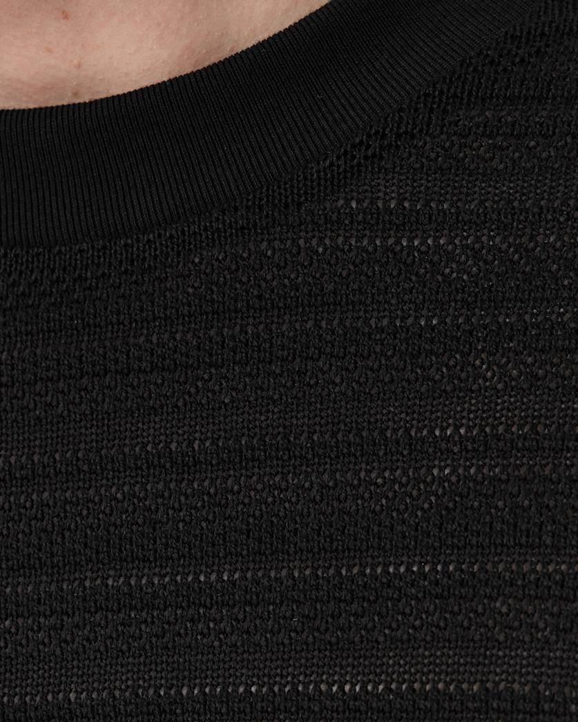 AllSaints Cove Long Sleeve T Shirt Jet Black