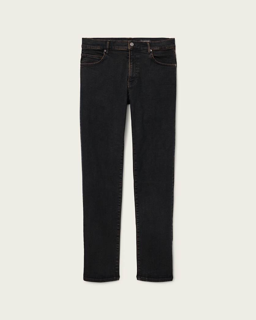AllSaints Sid Ultra Stretch Skinny Jeans Overdyed Brown