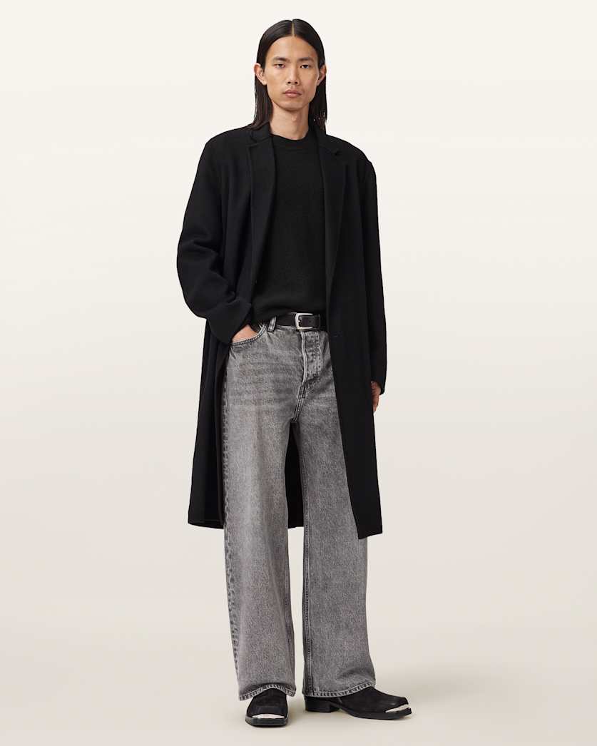 AllSaints Marko Merino Wool Sweater Black
