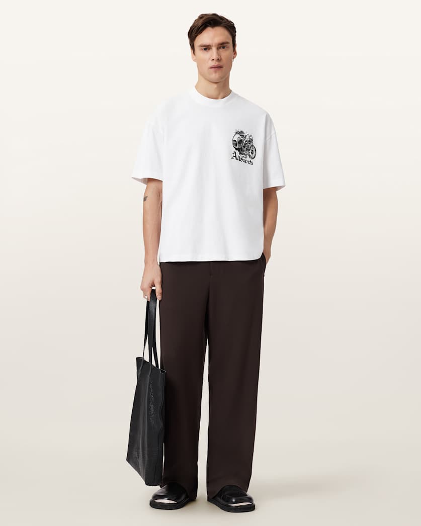 AllSaints Panhead Oversized Graphic T Shirt Villa Blue