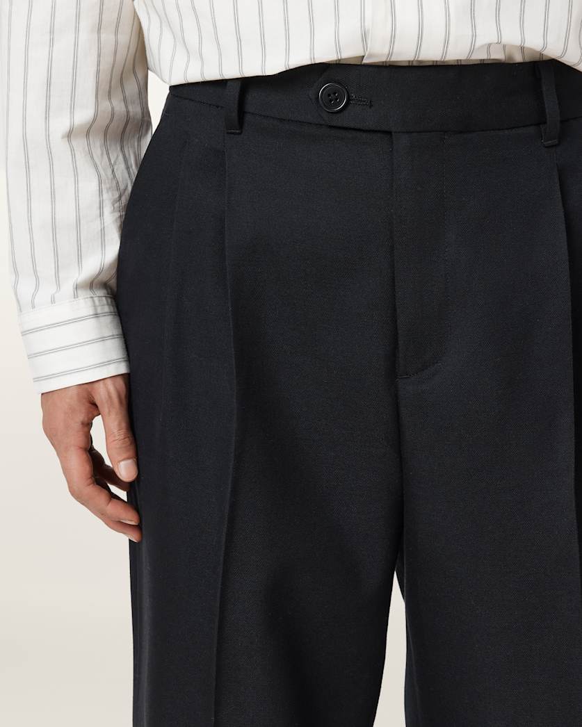 AllSaints Tallis Straight Leg Pants Feather Taupe