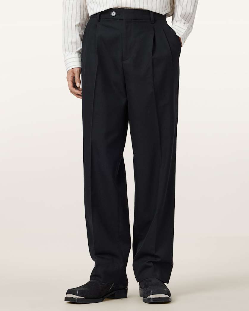 AllSaints Tallis Straight Leg Pants Feather Taupe