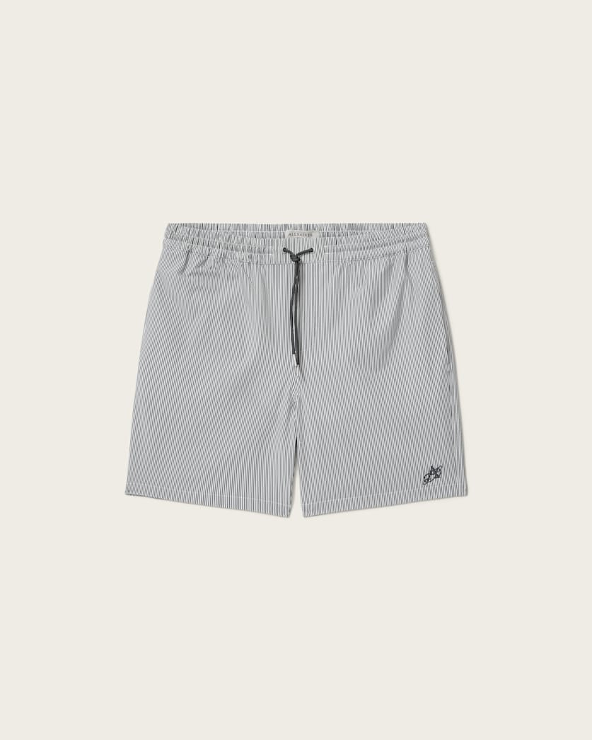 AllSaints Cipher Striped Swim Shorts Chalk White/Blue