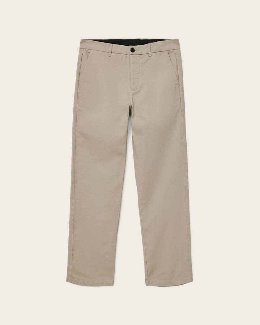 AllSaints Beckley Slim Fit Chinos Pebble Brown