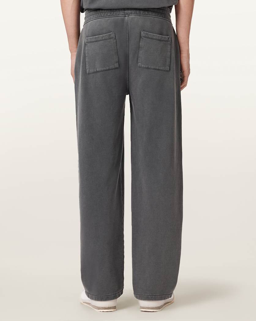AllSaints Emblem Straight Leg Sweatpants Washed Black