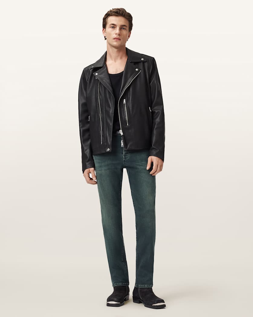 AllSaints Sid Skinny Fit Denim Jeans Washed Black