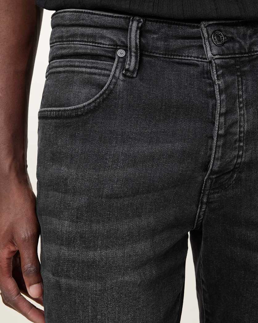 AllSaints Sid Skinny Fit Denim Jeans Washed Black