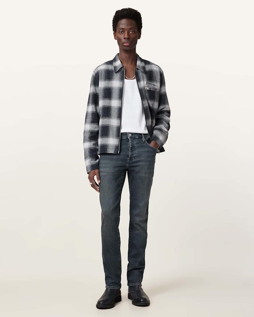 AllSaints Sid Skinny Fit Denim Jeans Washed Black