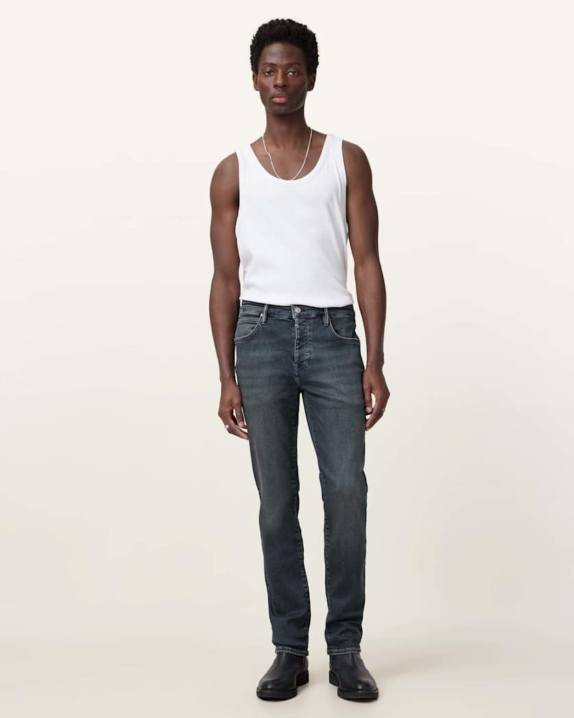 AllSaints Sid Skinny Fit Denim Jeans Washed Black