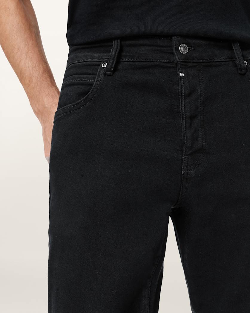 AllSaints Sid Skinny Fit Denim Jeans Washed Black