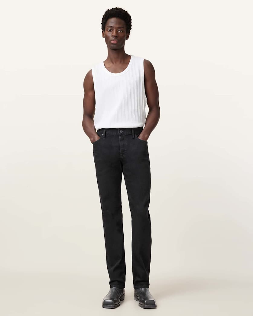 AllSaints Iggy Slim Fit Denim Jeans Washed Black