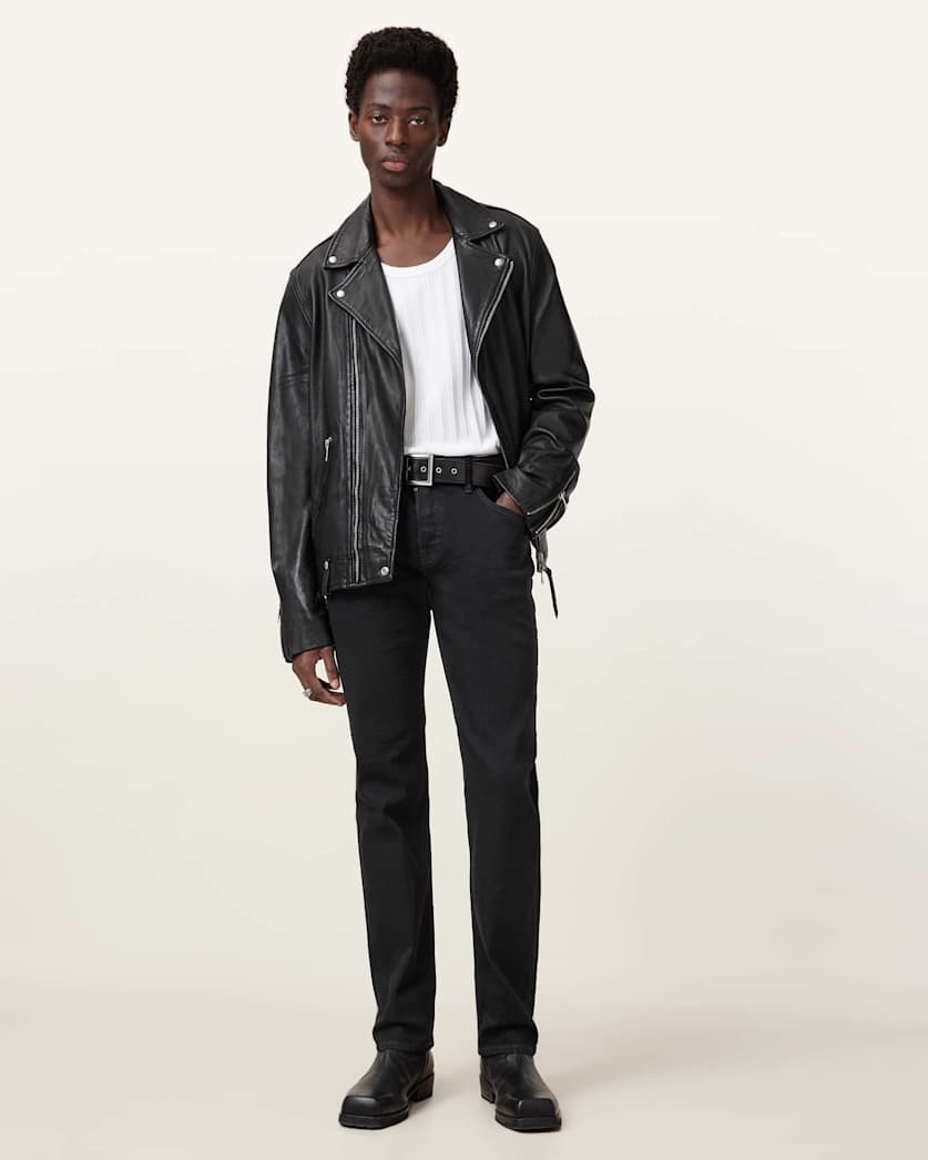 AllSaints Iggy Slim Fit Denim Jeans Washed Black