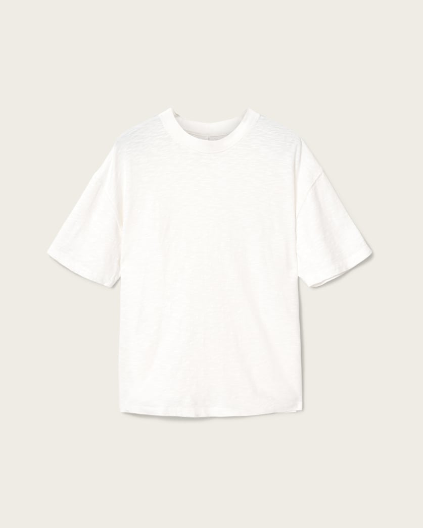 AllSaints Casper Boxy Crew Neck T Shirt Chalk White