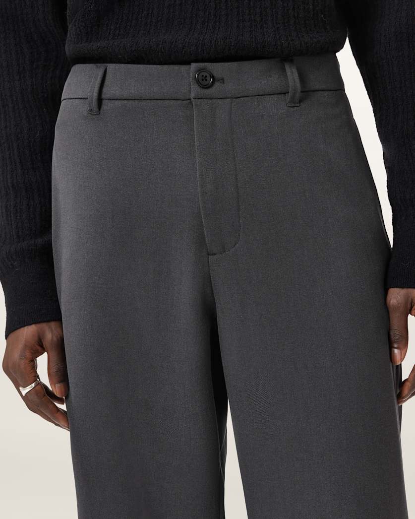 AllSaints Halla Wide Leg Pants Charcoal Grey