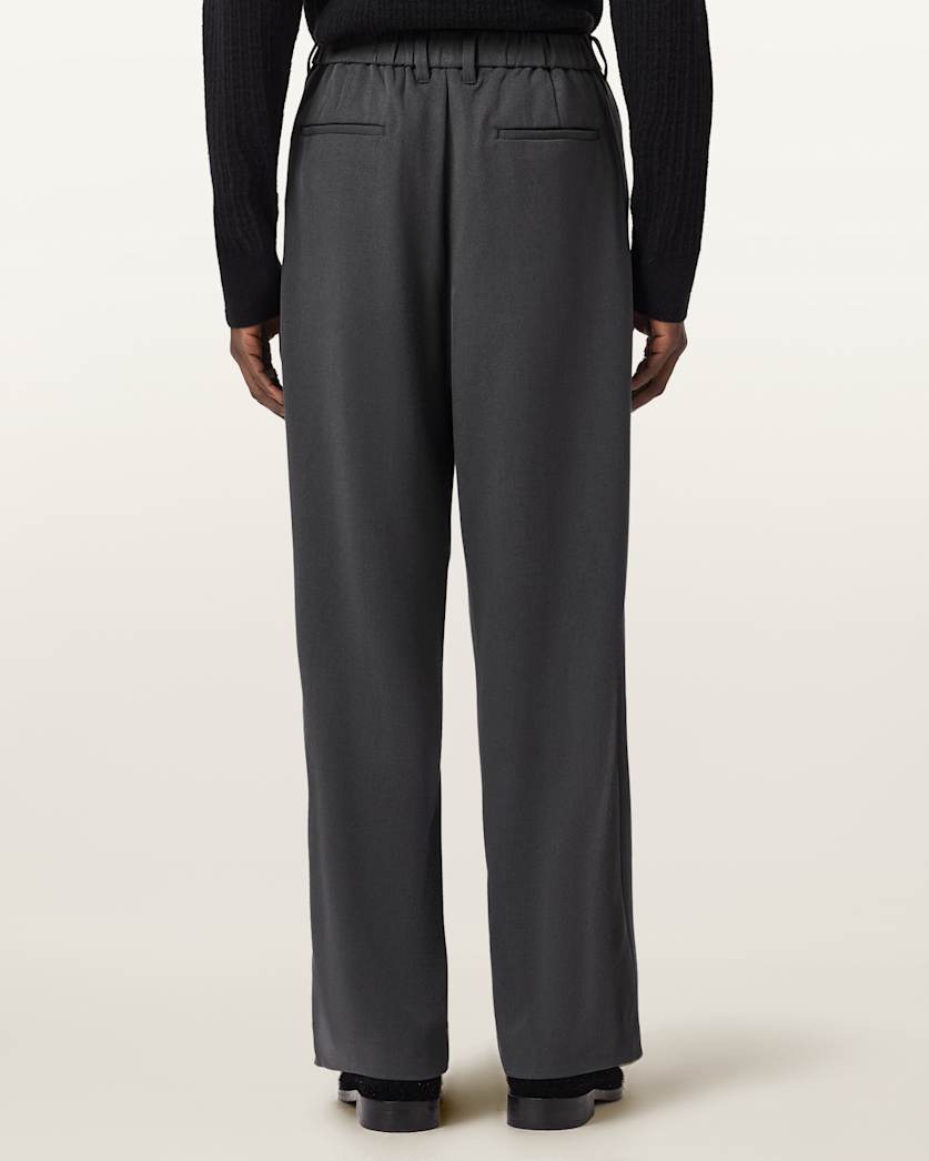 AllSaints Halla Wide Leg Pants Charcoal Grey