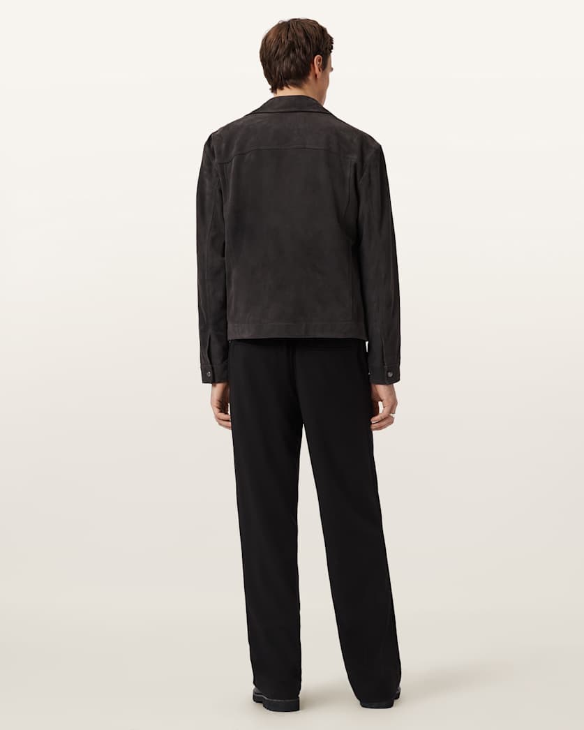 AllSaints Halla Wide Leg Pants Charcoal Grey