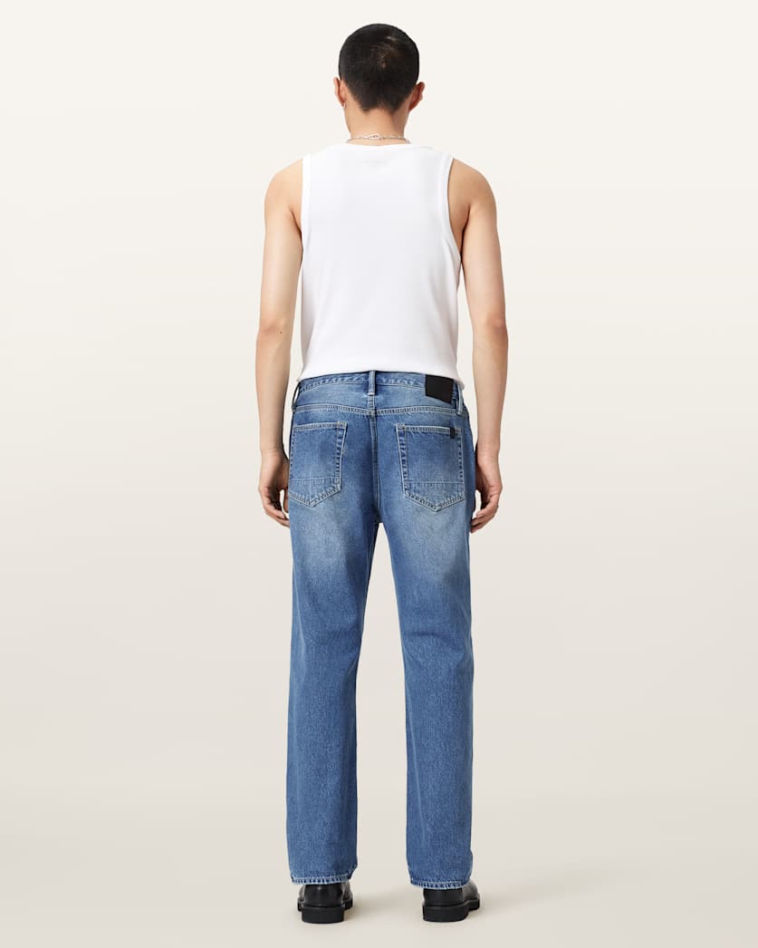 AllSaints Reid Straight Fit Denim Jeans Black