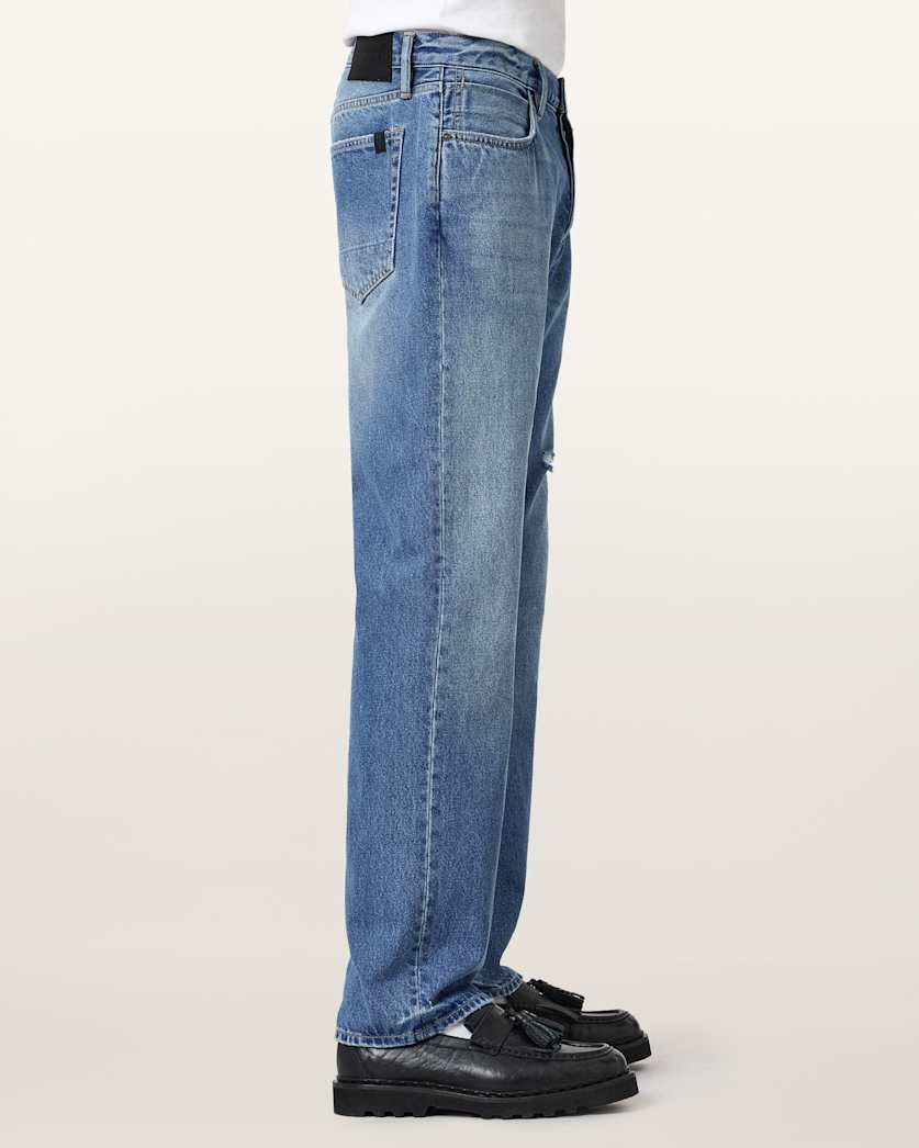 AllSaints Reid Straight Fit Denim Jeans Black