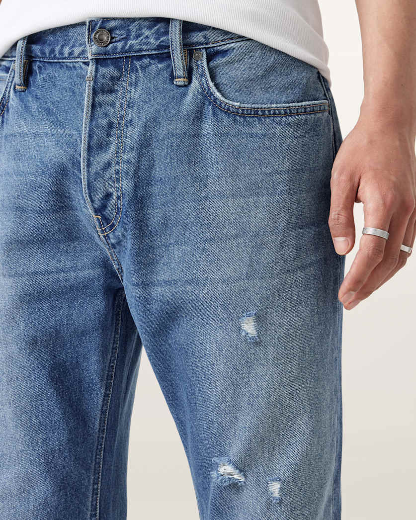 AllSaints Reid Straight Fit Denim Jeans Black